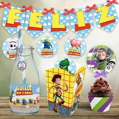 Kit imprimible toy story cumpleaños decoración + candybar