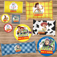 Kit imprimible toy story cumpleaños decoración + candybar