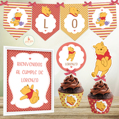 kit imprimible cumpleaños winnie pooh