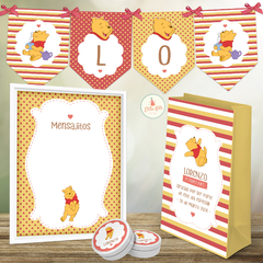 kit imprimible winnie pooh cumpleaños