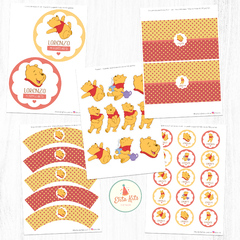 Kit imprimible Winnie Pooh, Personalizado