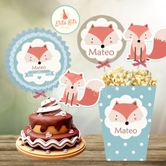 Kit imprimible Zorrito decoración cumpleaños