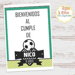 Kit imprimible fútbol personalizado cumpleaños