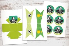 Kit imprimible fútbol personalizado cumpleaños