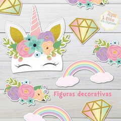 Kit Imprimible Unicornio, personalizado