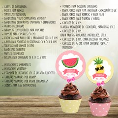 Kit imprimible Verano Pileta Frutas Helados