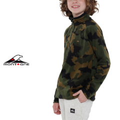 Buzo Polar Franz Niños • Print Camo Militar • Montagne