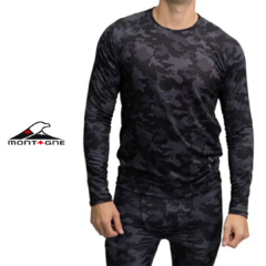 Camiseta Térmica Andes • Print Camo Negro • Montagne