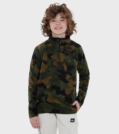 Buzo Polar Franz Niños • Print Camo Militar • Montagne - SIETE CUMBRES