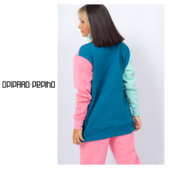 Buzo Polaroid · Petroleo/Aqua/Rosa · Opiparo Pepino - tienda online