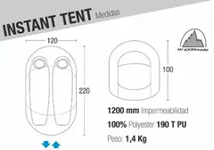 Carpa automática Instant tent pop up · Hi-extreme - SIETE CUMBRES