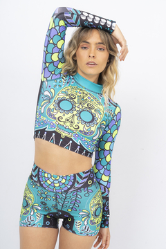 Crop top lycra • Mexicote Aqua • Opiparo Pepino en internet