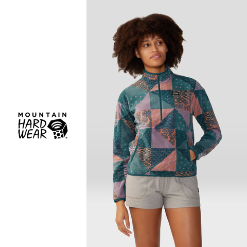 Buzo Polar Microchill™ Pullover Mujer • Dark Quartz Quilt Print • Mountain Hardwear