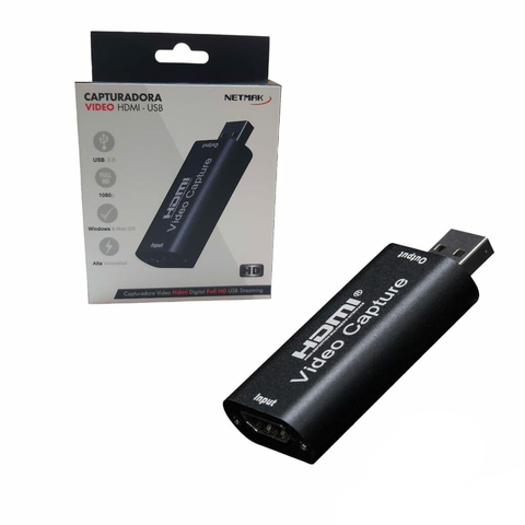 CAPTURADORA DE VIDEO HDMI-USB NETMAK NM-CAP (COD:14900152)