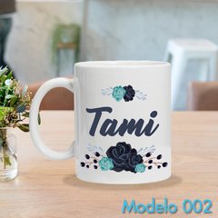 Taza Floreada con Nombre - comprar online