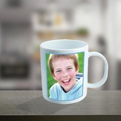 Taza Plastica Blanca Personalizada