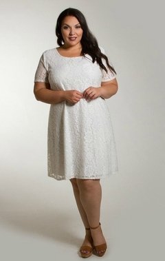 vestido noiva civil plus size renda