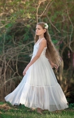 vestido florista casamento boho chic longo tule