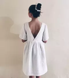 Vestido Menina Boho Linho Conforto na internet