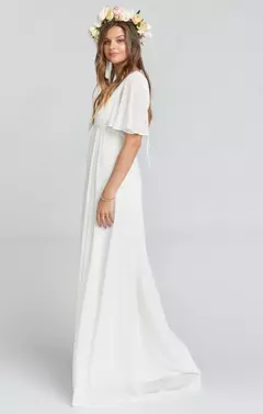 vestido noiva simples e elegante seda minimalista clean boho chic