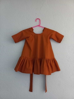 Vestido Infantil Boho Linho Camponesa