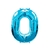 1 Un Balão Bexiga Azul Bebe Números Metalizados 30p / 75cm - comprar online