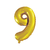 1 Un Balão Bexiga Metalizado Número Ouro Dourado 16p / 40cm - Mônica Festas - Artigos de Festas | Fantasias | Embalagens