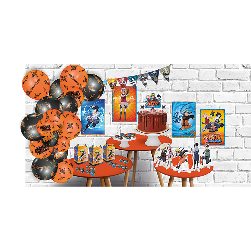 Kit Festa em Casa Só Um Bolinho Decoração Naruto Completo