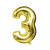 1 Un Balão Bexiga Metalizado Ouro Branco Número 30p / 75cm - comprar online