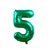 Imagem do 1 Un Balão Bexiga Verde Metalizado Número 16p / 40cm