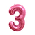 1 Un Balão Bexiga Rosa Claro Metalizado Número 30p / 75cm - comprar online