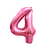 1 Un Balão Bexiga Rosa Claro Metalizado Número 30p / 75cm