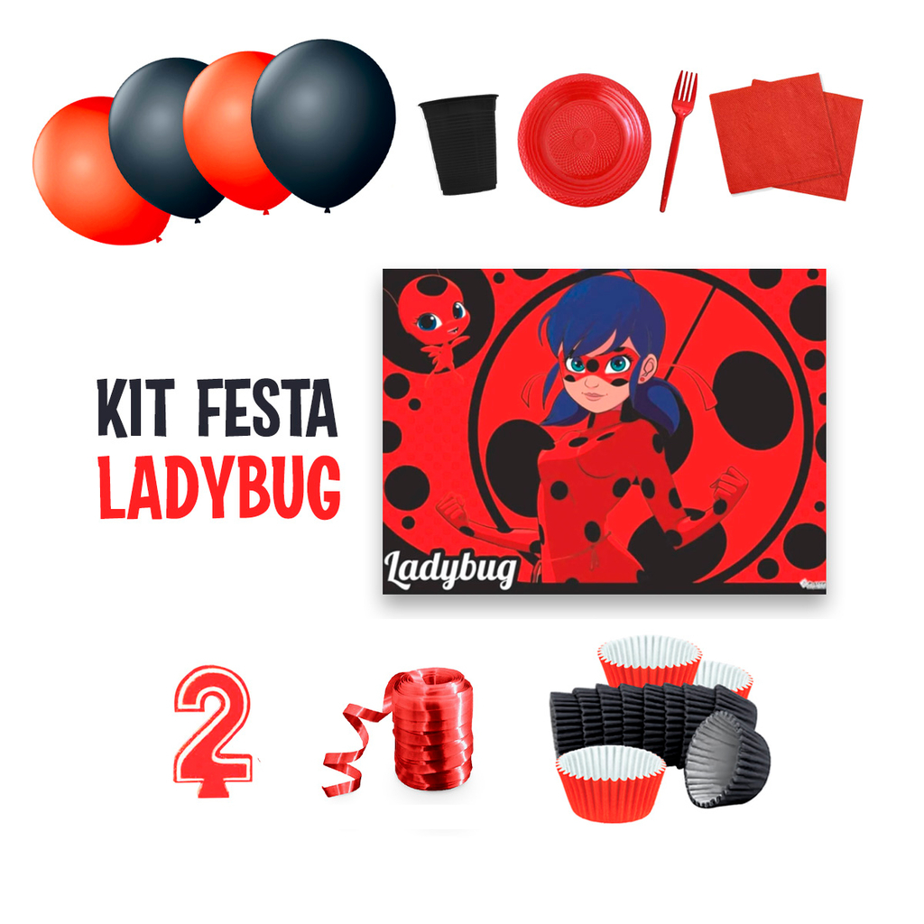 Kit Festa Em Casa Aniversário Completo Miraculous Ladybug