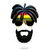 Óculos Mascara Com Barba Jamaica Reggae Acessorio Fantasia