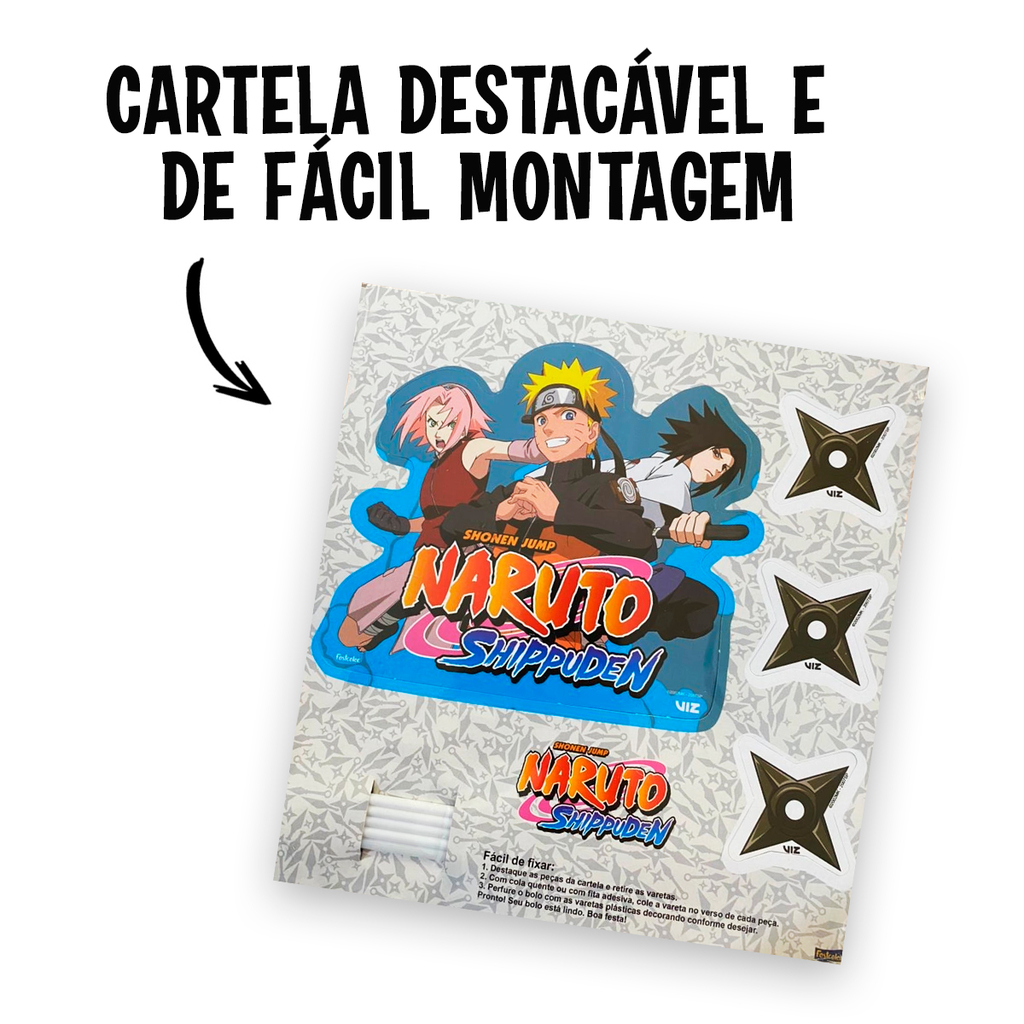 Topo de bolo naruto  Festa infantil naruto, Bolo naruto, Naruto