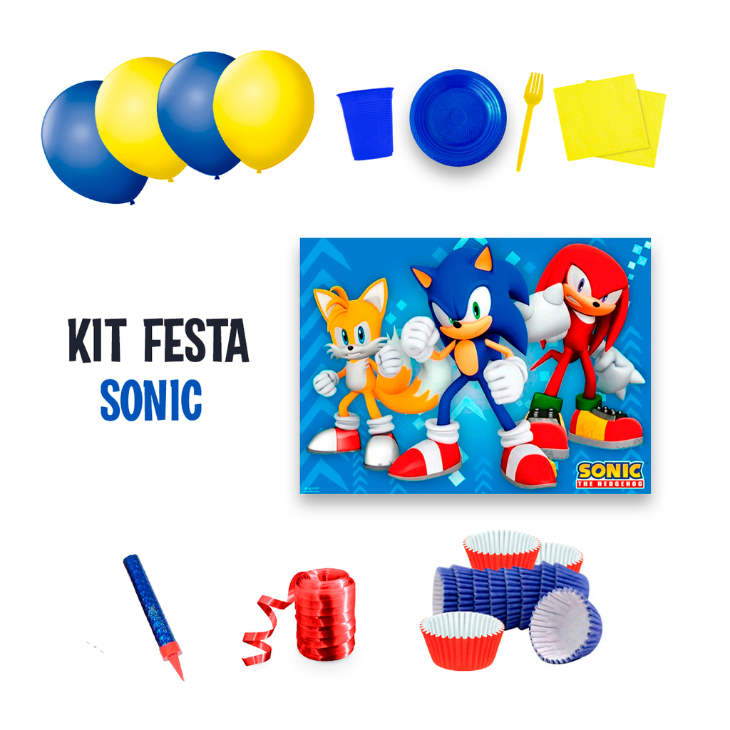 Camiseta Knuckles Sonic Fantasia infantil Sonic Vermelho