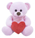 Urso Rosa Coração 33cm Pelúcia Fofy Toys