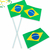 Enfeite Bandeira do Brasil Decoração 2 Unidades