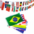 Varal Decorativo Países Copa do Mundo 12 Bandeiras de Tecido 3,5 metros