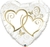 Balão Metalizado Corações Entrelaçados Ouro 18P Qualatex