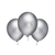 25 Unidades Bexiga Balão Cromado Metalizado Prata 10 pol