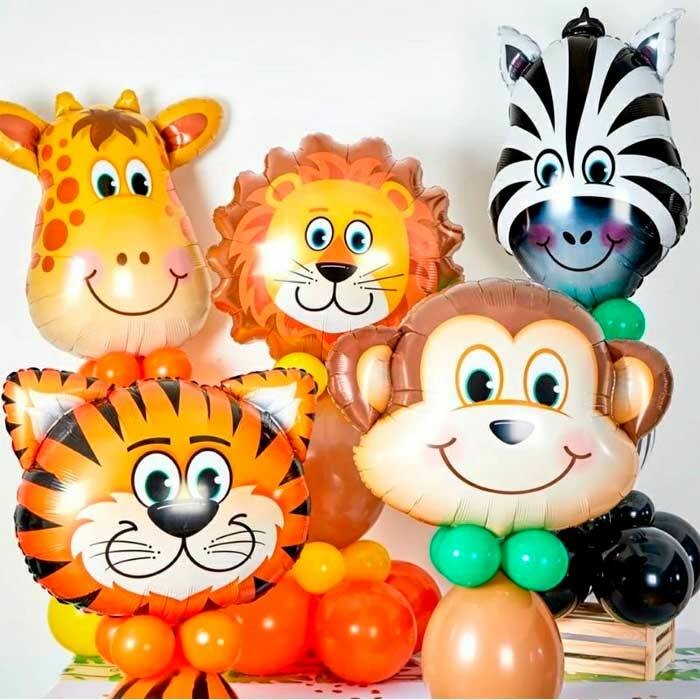 Balão Metalizado Fazendinha e Safari Animais Festa 12p-15p