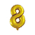 1 Un Balão Bexiga Metalizado Número Ouro Dourado 16p / 40cm na internet