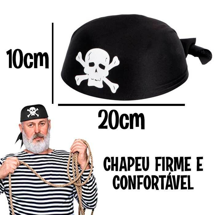 Chapéu Coquinho Pirata com Bandana - Extra Festas