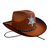 Chapeu Vaqueiro Marrom Cowboy Country Xerife Adereco Fantasia
