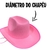 Chapeu Cowboy Rosa Claro Vaqueira Country Adereco Fantasia na internet