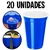 Copo Americano Azul 500ml Blue Cup Chopp 20 Unidades na internet