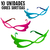 Óculos Colorido para Festas Baladas Aniversário 10 Unidades Vários Modelos na internet