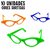 Óculos Colorido para Festas Baladas Aniversário 10 Unidades Vários Modelos - loja online