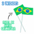 Enfeite Bandeira do Brasil Decoração 2 Unidades - comprar online